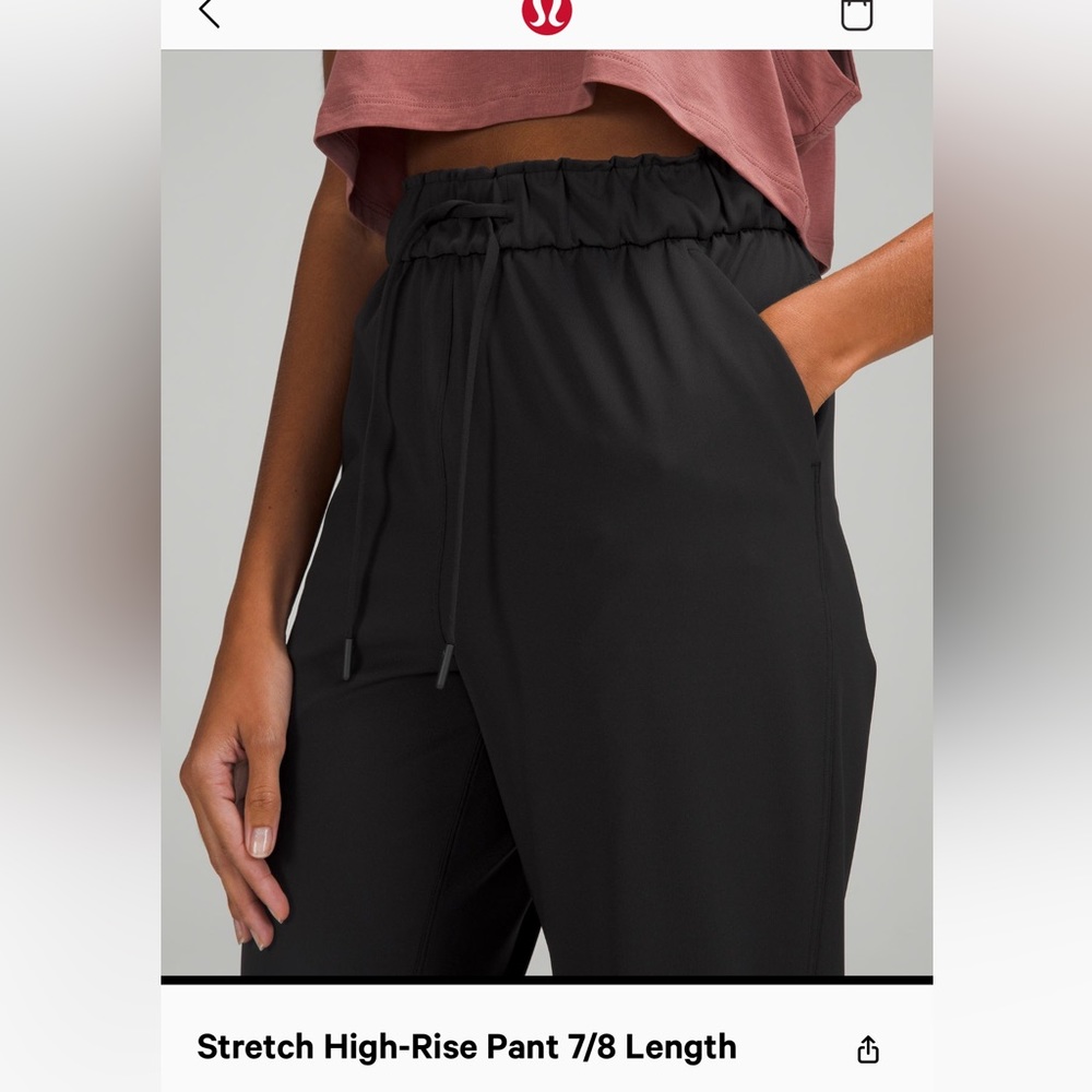 Lululemon Stretch High-Rise Pant 7/8 Length BLACK